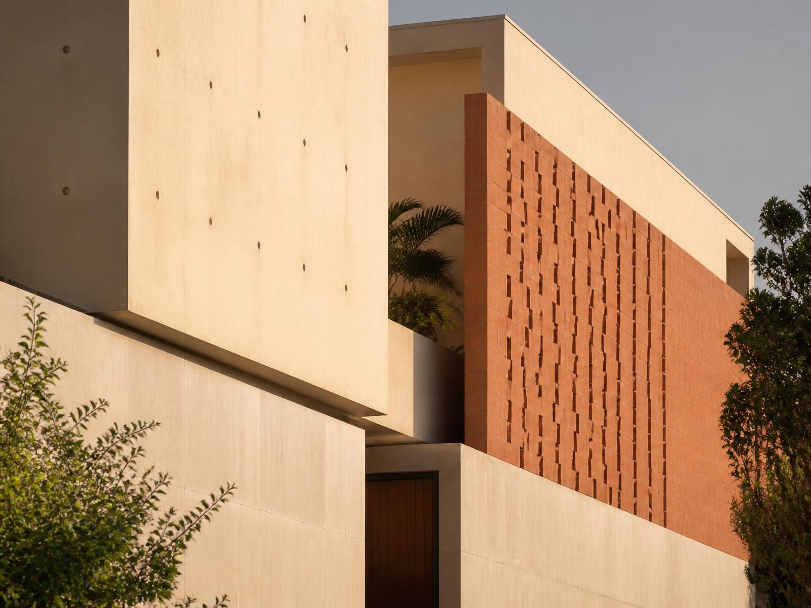 Modern architectural facade in Lima, Peru